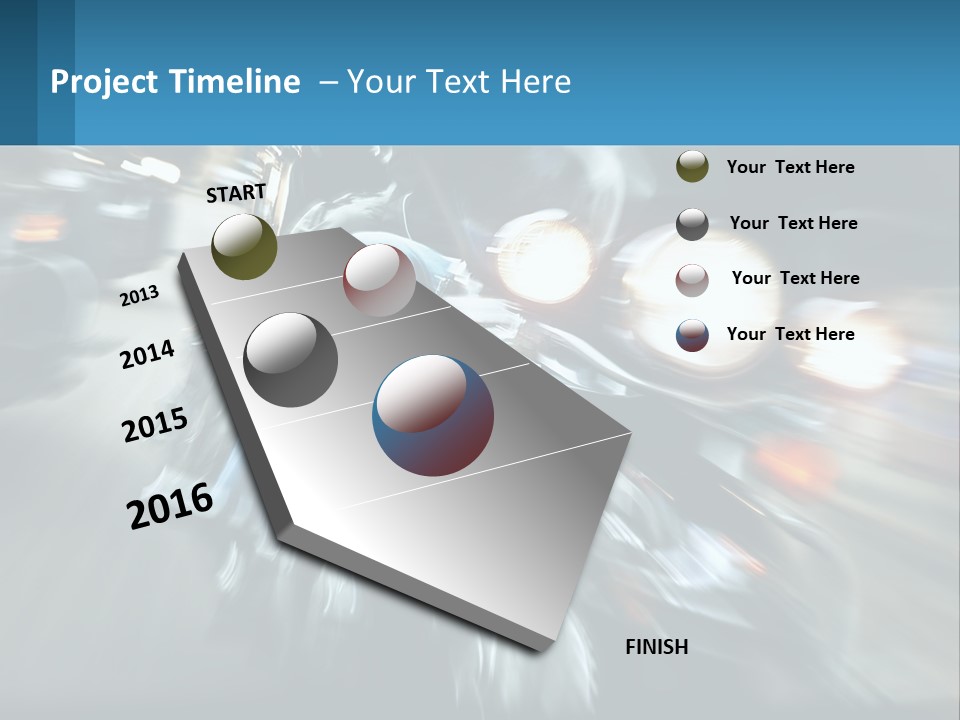 Motorcycle At Speeds PowerPoint Template