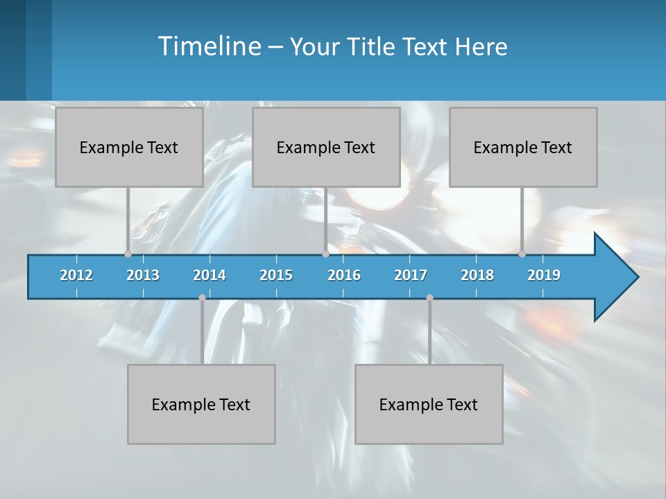 Motorcycle At Speeds PowerPoint Template