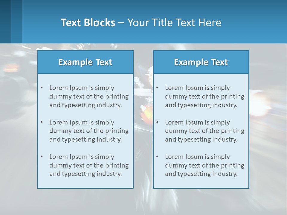Motorcycle At Speeds PowerPoint Template