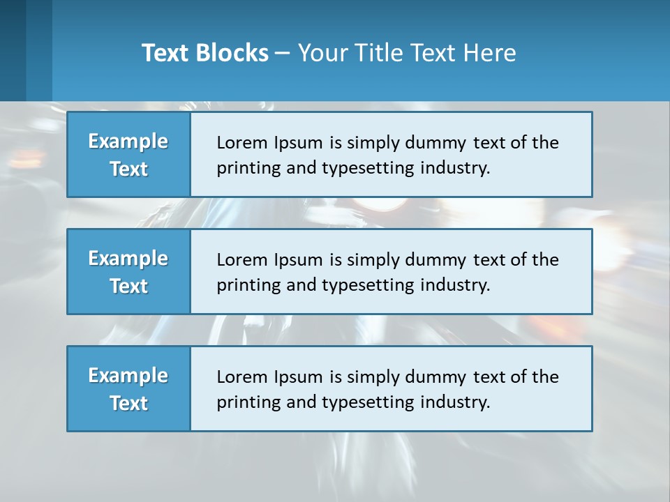 Motorcycle At Speeds PowerPoint Template