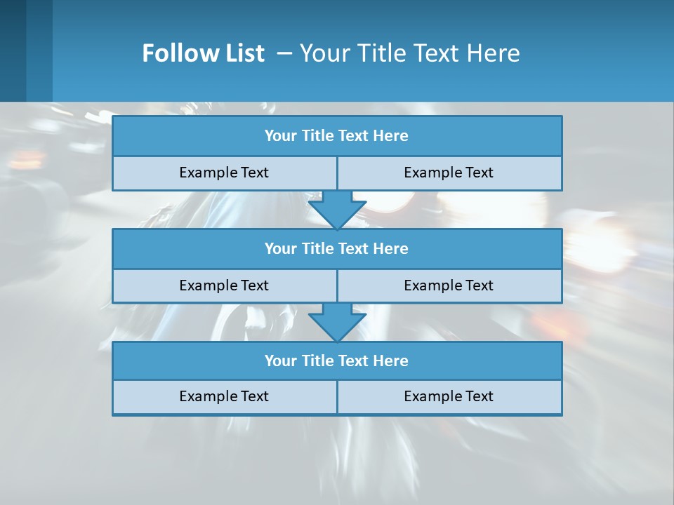 Motorcycle At Speeds PowerPoint Template