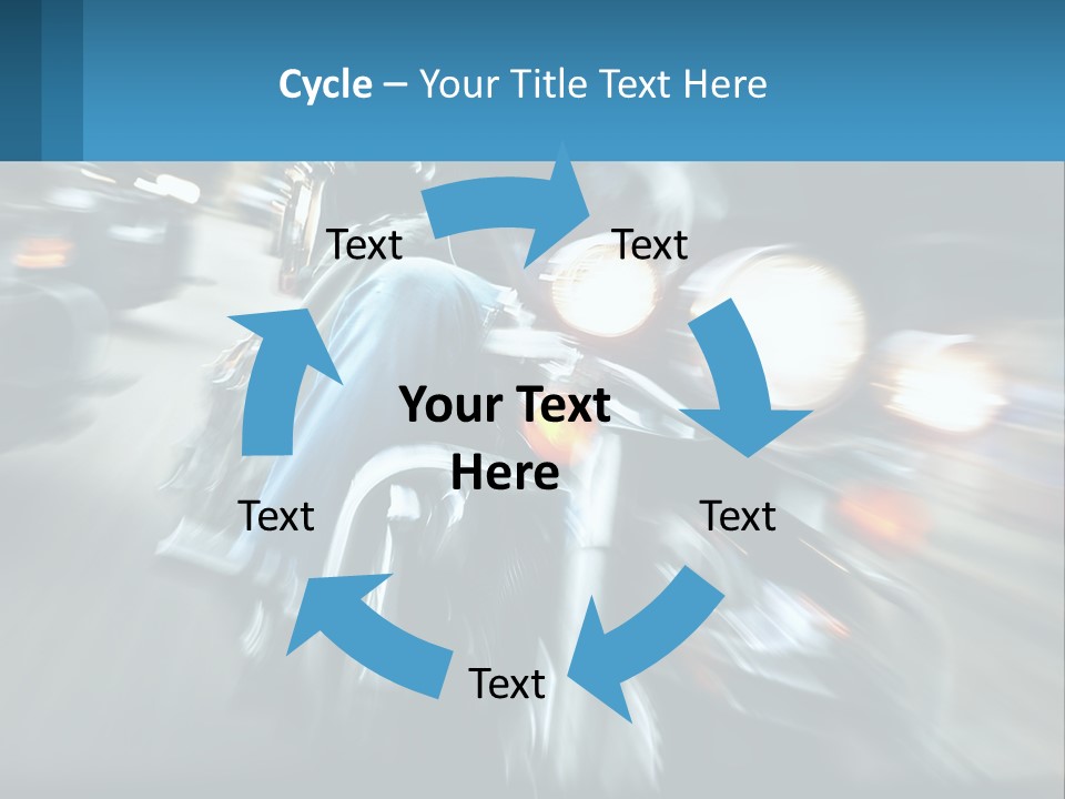 Motorcycle At Speeds PowerPoint Template