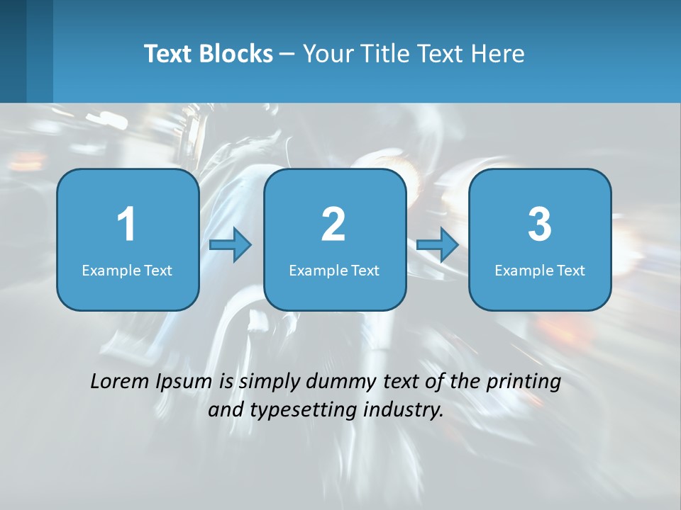 Motorcycle At Speeds PowerPoint Template