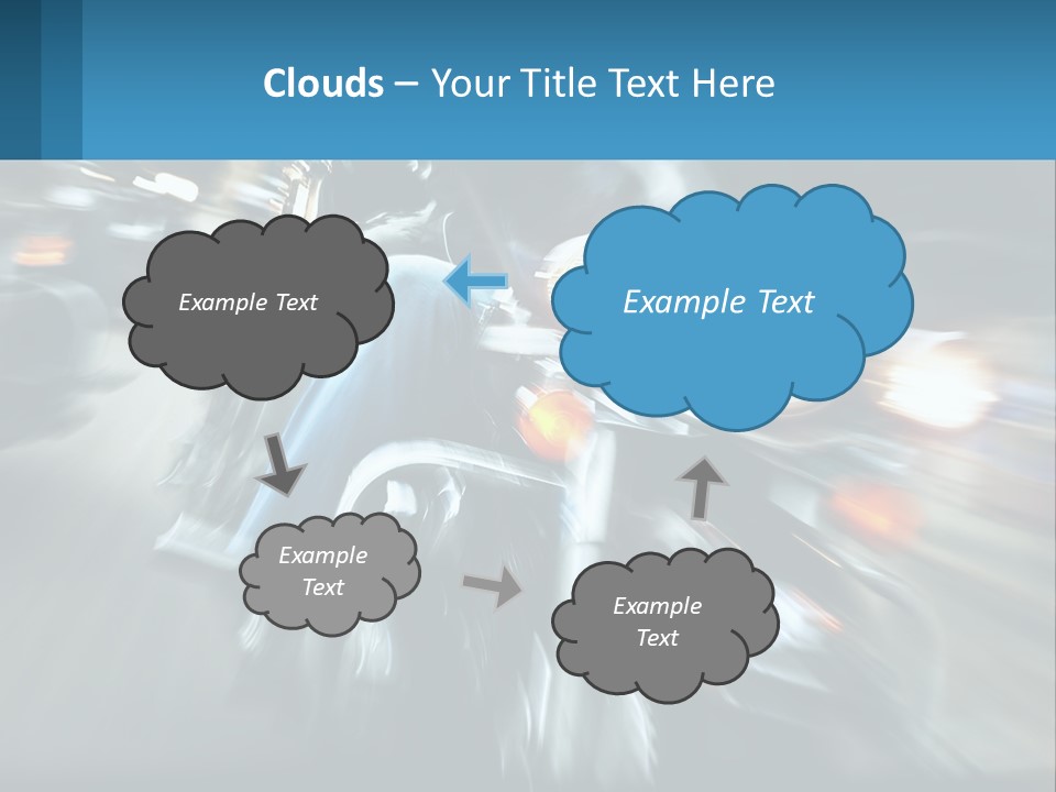 Motorcycle At Speeds PowerPoint Template
