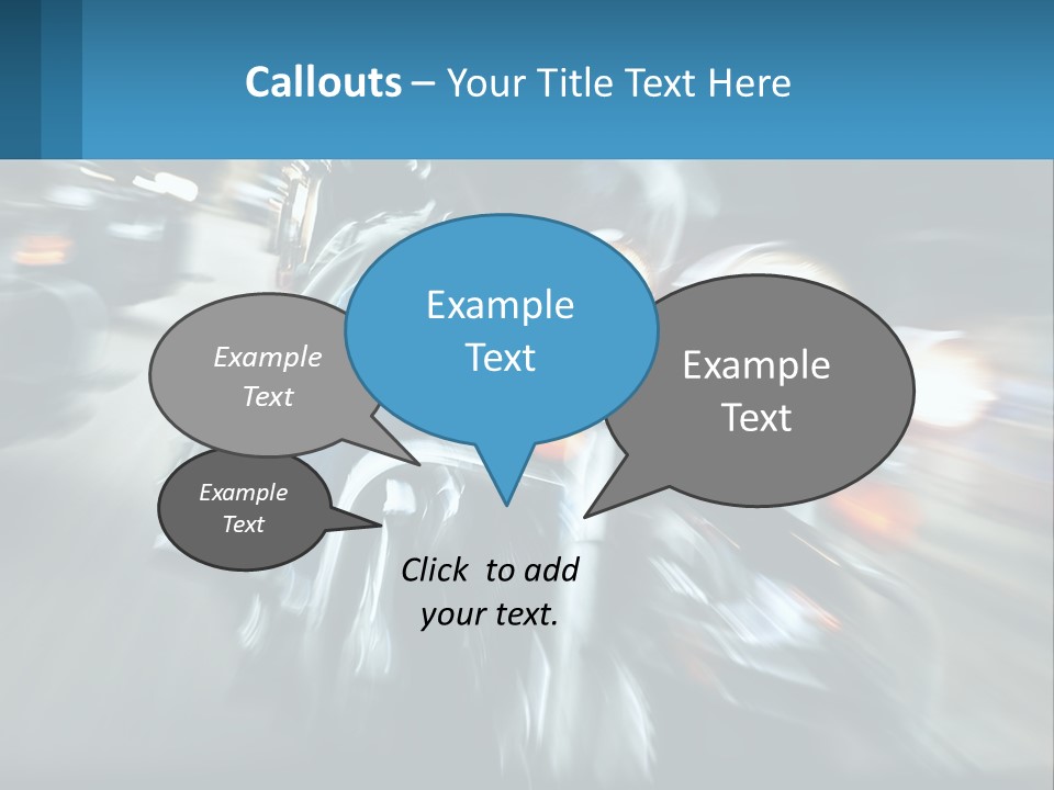 Motorcycle At Speeds PowerPoint Template