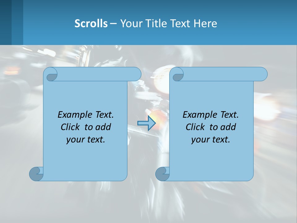 Motorcycle At Speeds PowerPoint Template
