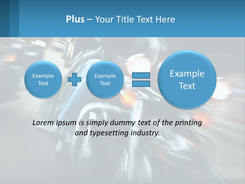 Motorcycle At Speeds PowerPoint Template