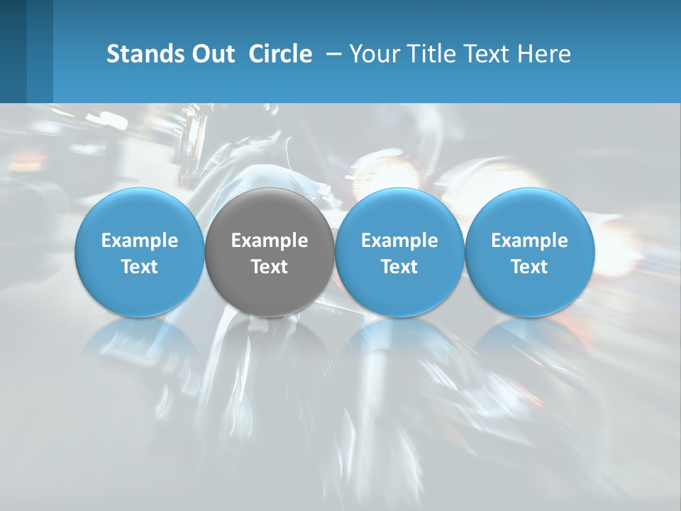 Motorcycle At Speeds PowerPoint Template