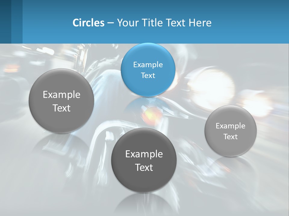 Motorcycle At Speeds PowerPoint Template