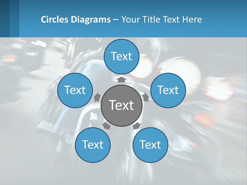 Motorcycle At Speeds PowerPoint Template