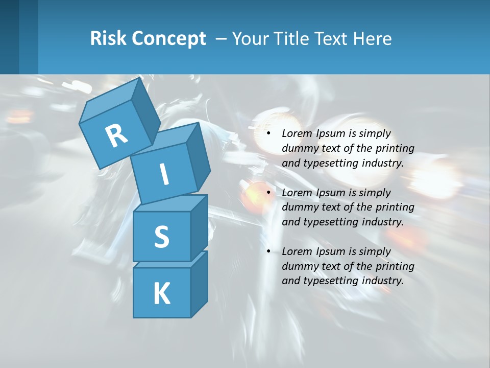 Motorcycle At Speeds PowerPoint Template