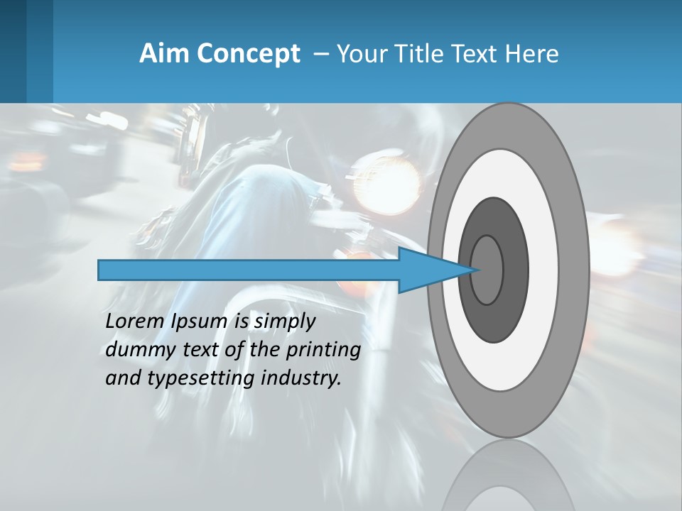 Motorcycle At Speeds PowerPoint Template