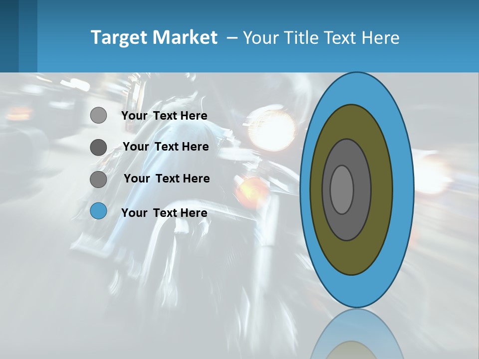 Motorcycle At Speeds PowerPoint Template