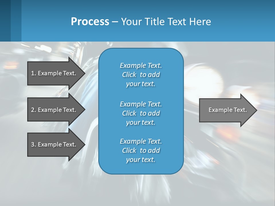 Motorcycle At Speeds PowerPoint Template