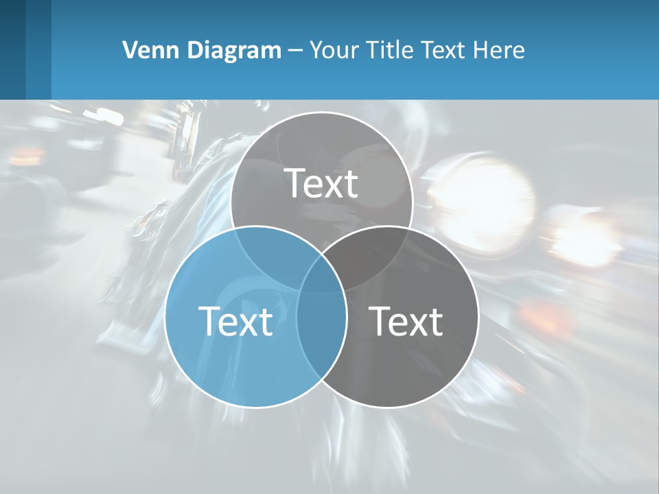 Motorcycle At Speeds PowerPoint Template