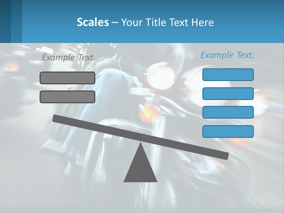 Motorcycle At Speeds PowerPoint Template
