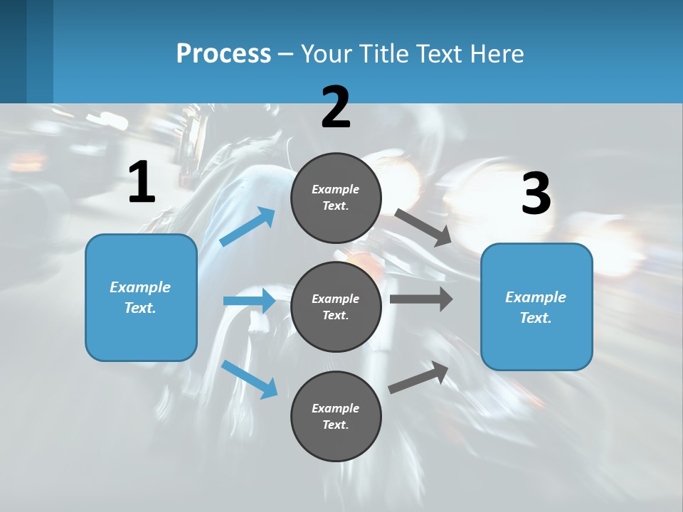 Motorcycle At Speeds PowerPoint Template
