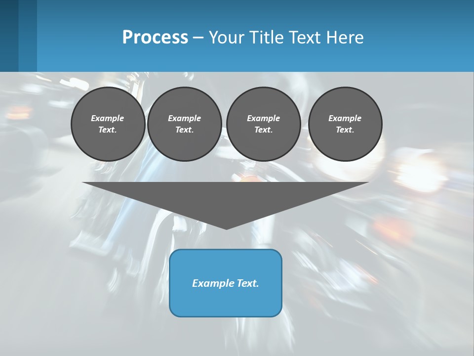 Motorcycle At Speeds PowerPoint Template