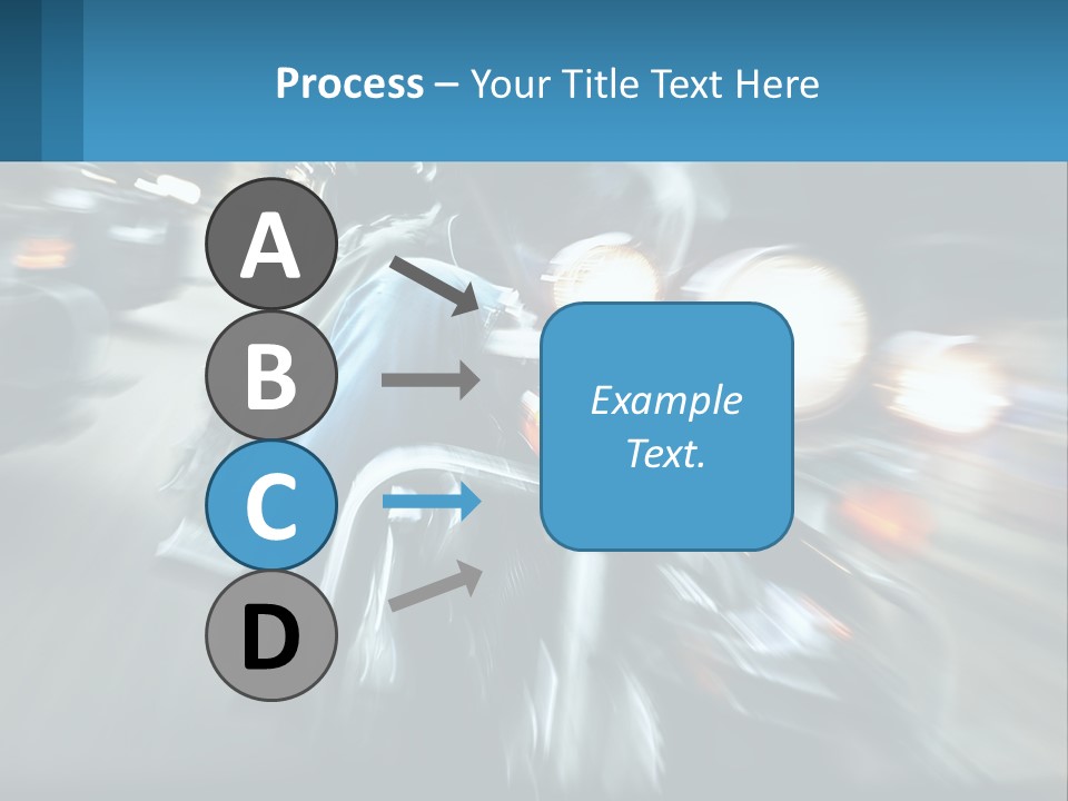 Motorcycle At Speeds PowerPoint Template