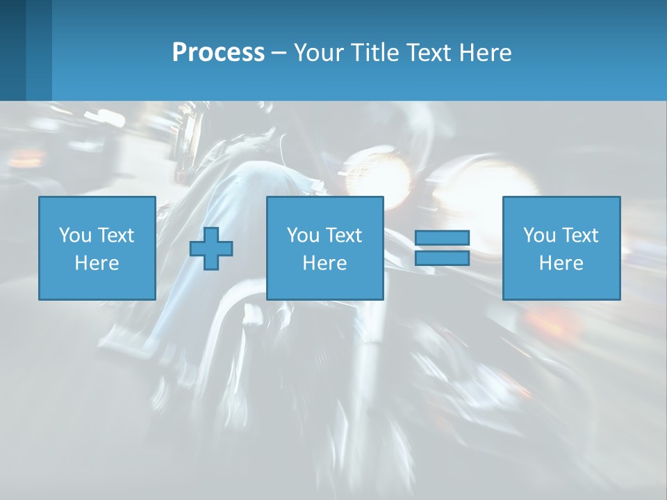 Motorcycle At Speeds PowerPoint Template