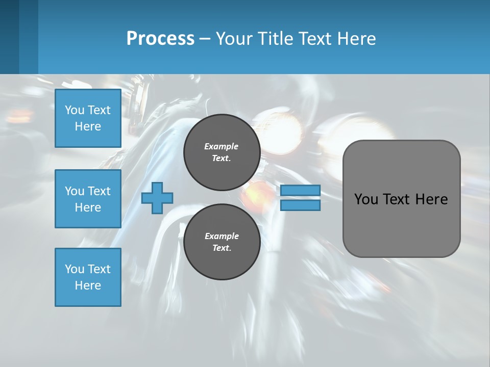 Motorcycle At Speeds PowerPoint Template