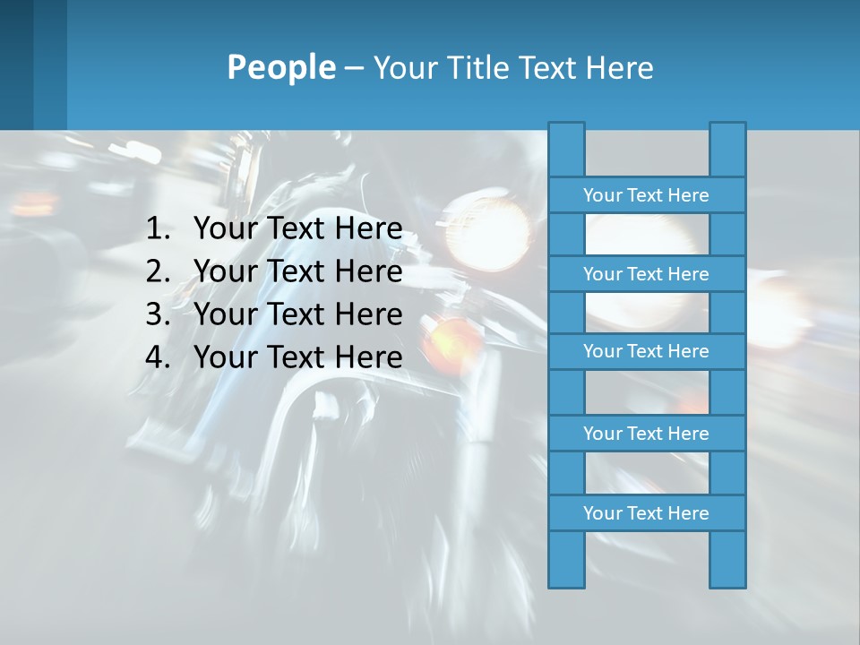 Motorcycle At Speeds PowerPoint Template