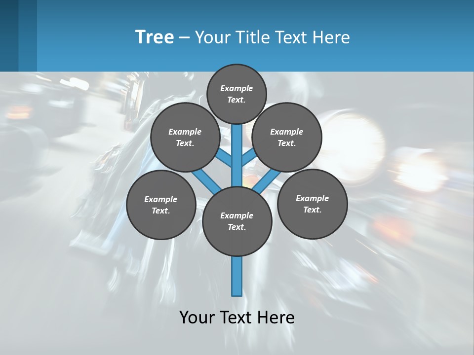 Motorcycle At Speeds PowerPoint Template