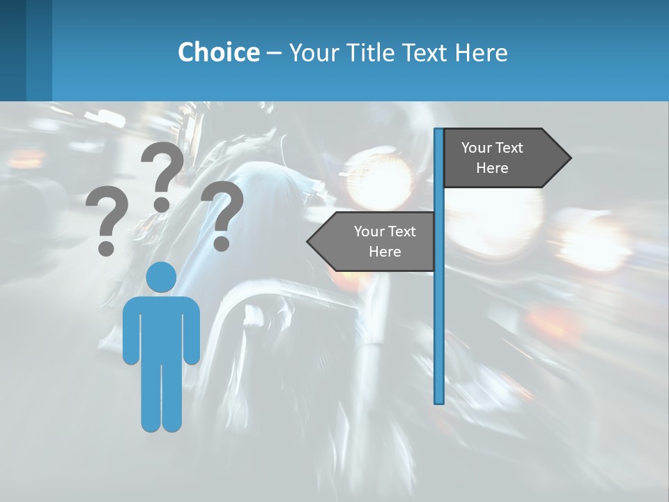Motorcycle At Speeds PowerPoint Template