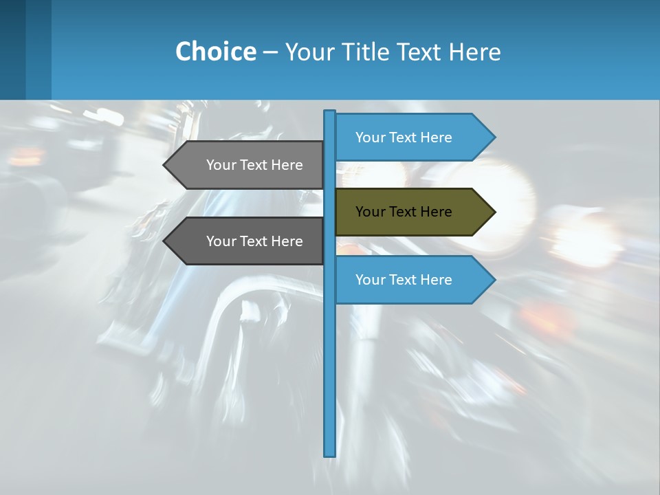 Motorcycle At Speeds PowerPoint Template