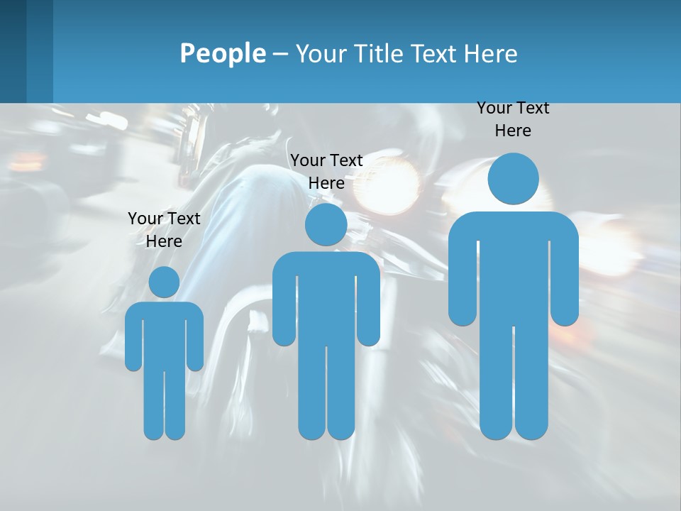 Motorcycle At Speeds PowerPoint Template