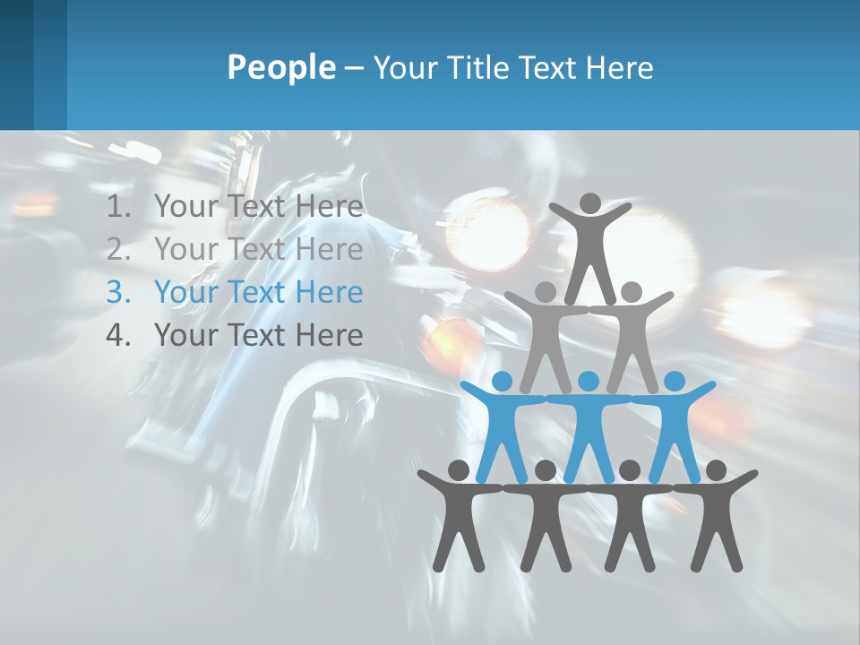 Motorcycle At Speeds PowerPoint Template