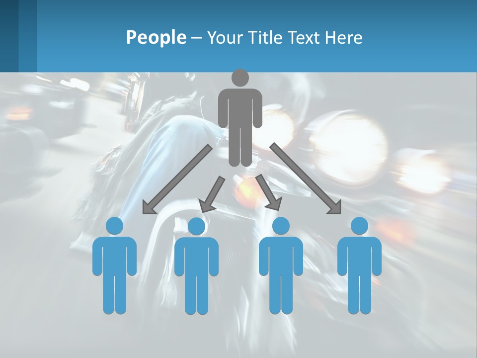 Motorcycle At Speeds PowerPoint Template