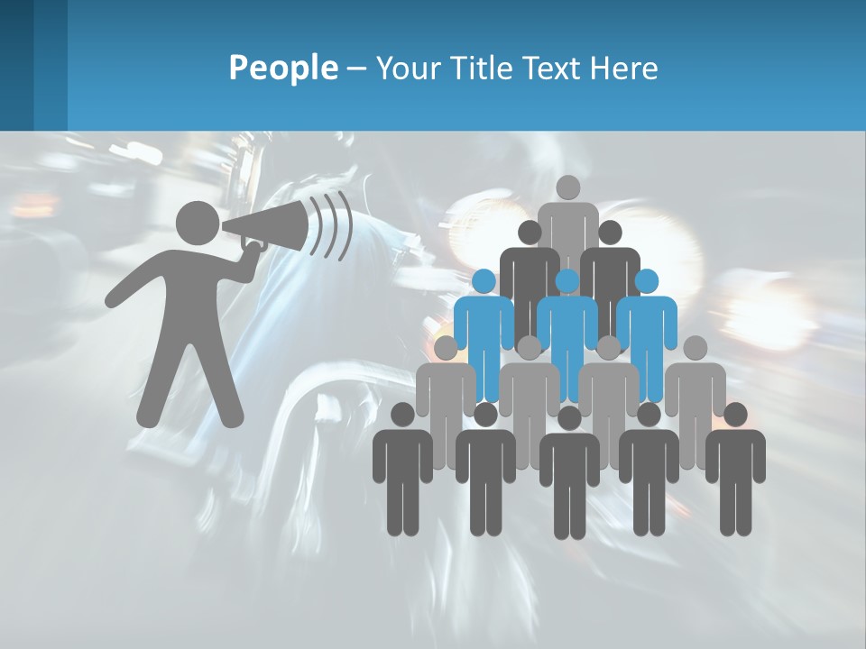 Motorcycle At Speeds PowerPoint Template