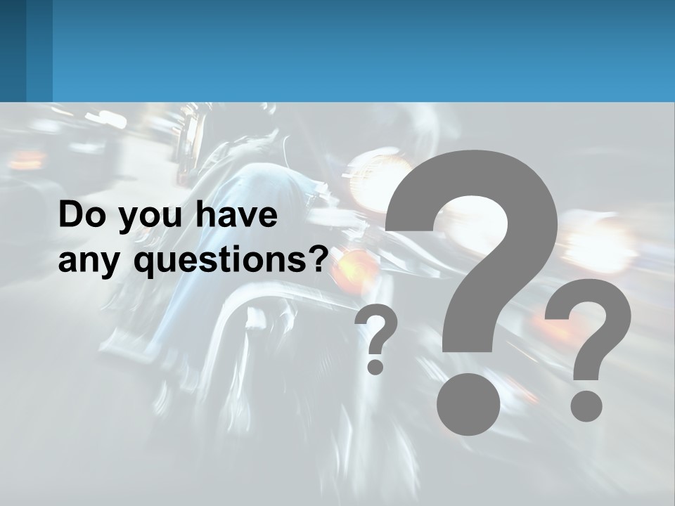 Motorcycle At Speeds PowerPoint Template