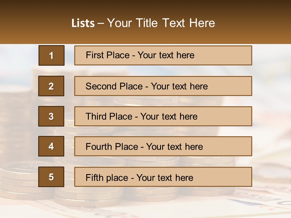 Money. Euro Coins PowerPoint Template