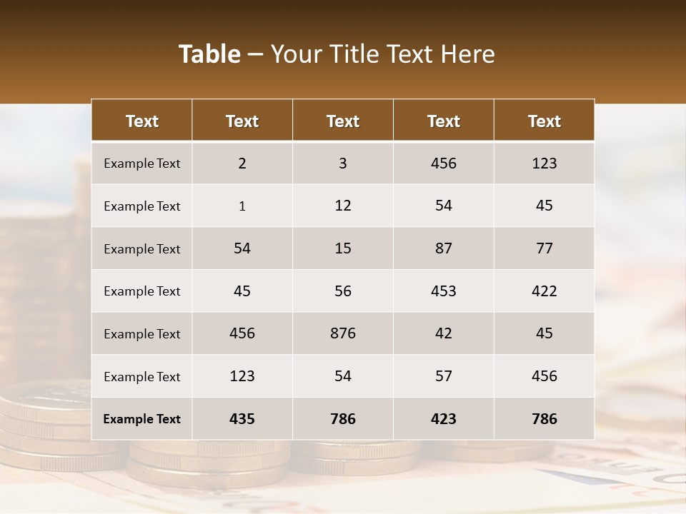 Money. Euro Coins PowerPoint Template