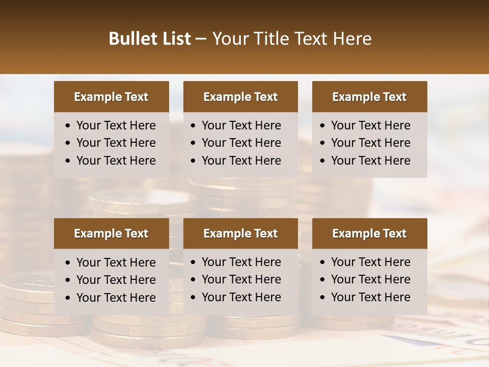 Money. Euro Coins PowerPoint Template