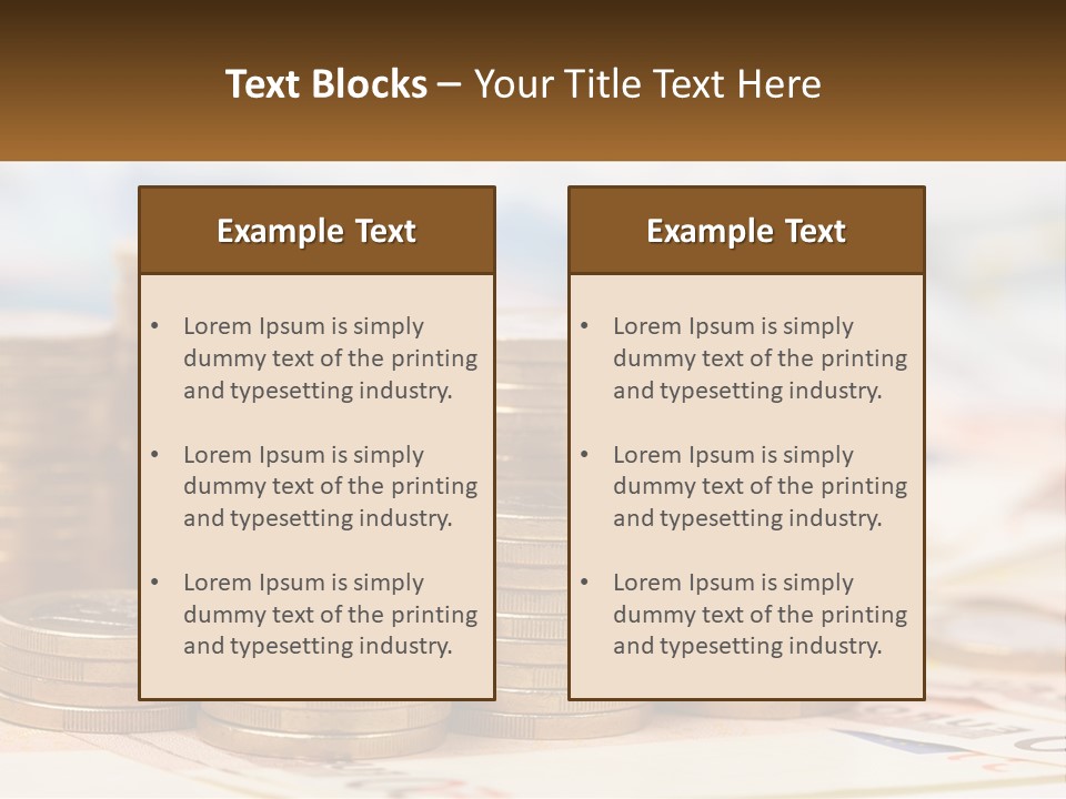 Money. Euro Coins PowerPoint Template