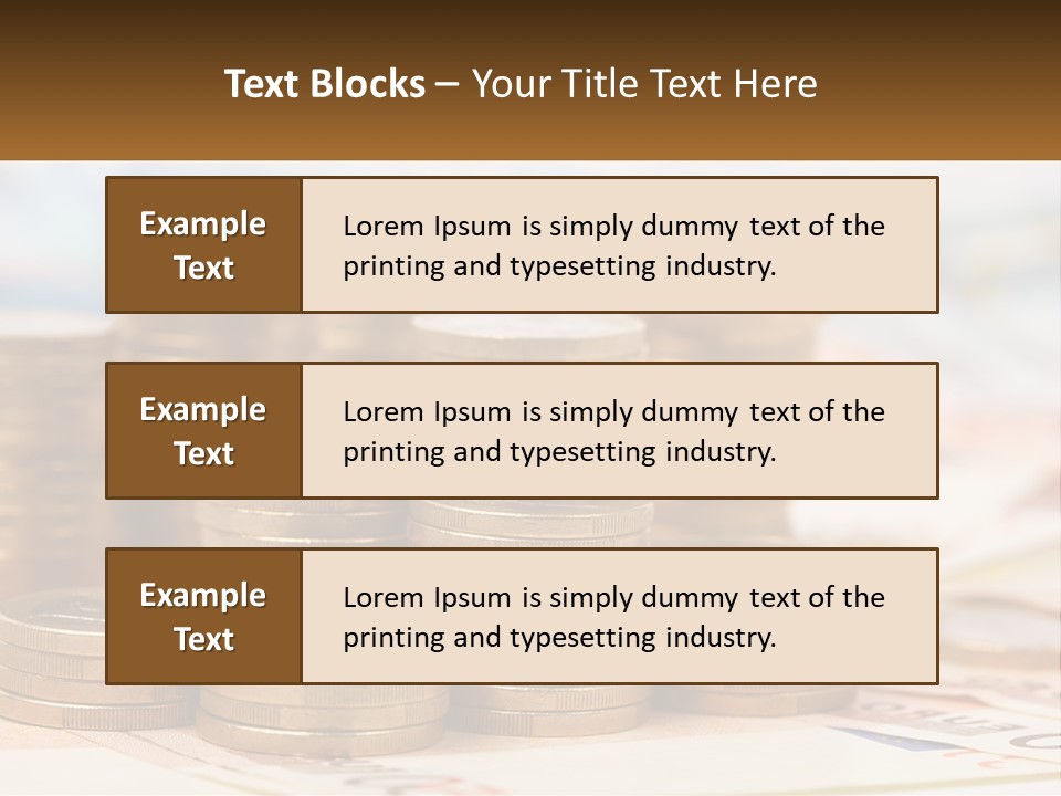 Money. Euro Coins PowerPoint Template