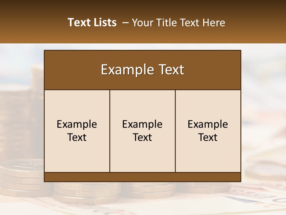 Money. Euro Coins PowerPoint Template