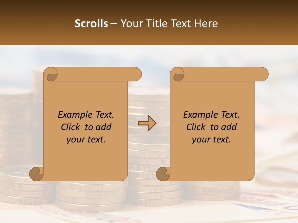 Money. Euro Coins PowerPoint Template