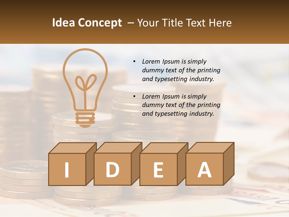 Money. Euro Coins PowerPoint Template