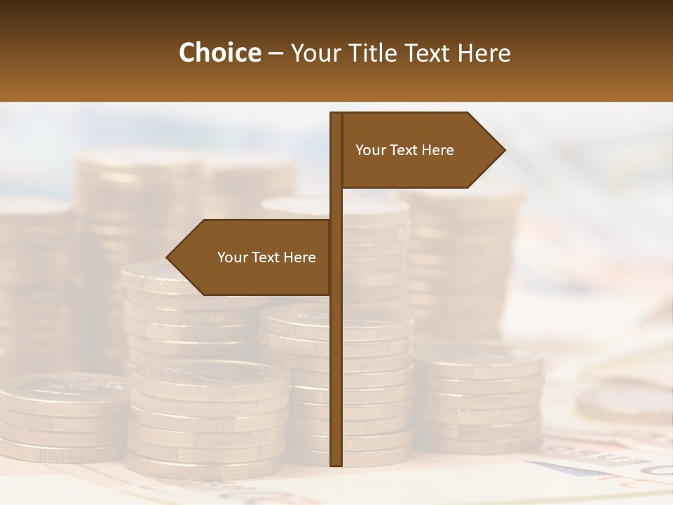 Money. Euro Coins PowerPoint Template