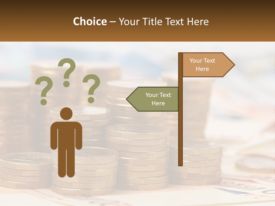 Money. Euro Coins PowerPoint Template