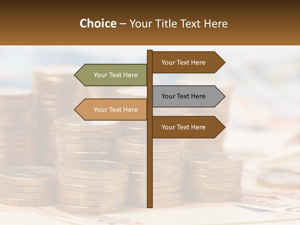 Money. Euro Coins PowerPoint Template