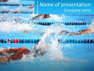 Swimming In The Pool PowerPoint Template