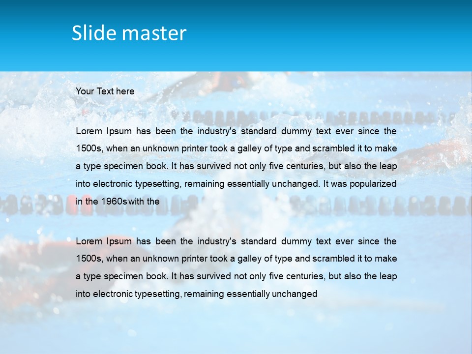 Swimming In The Pool PowerPoint Template