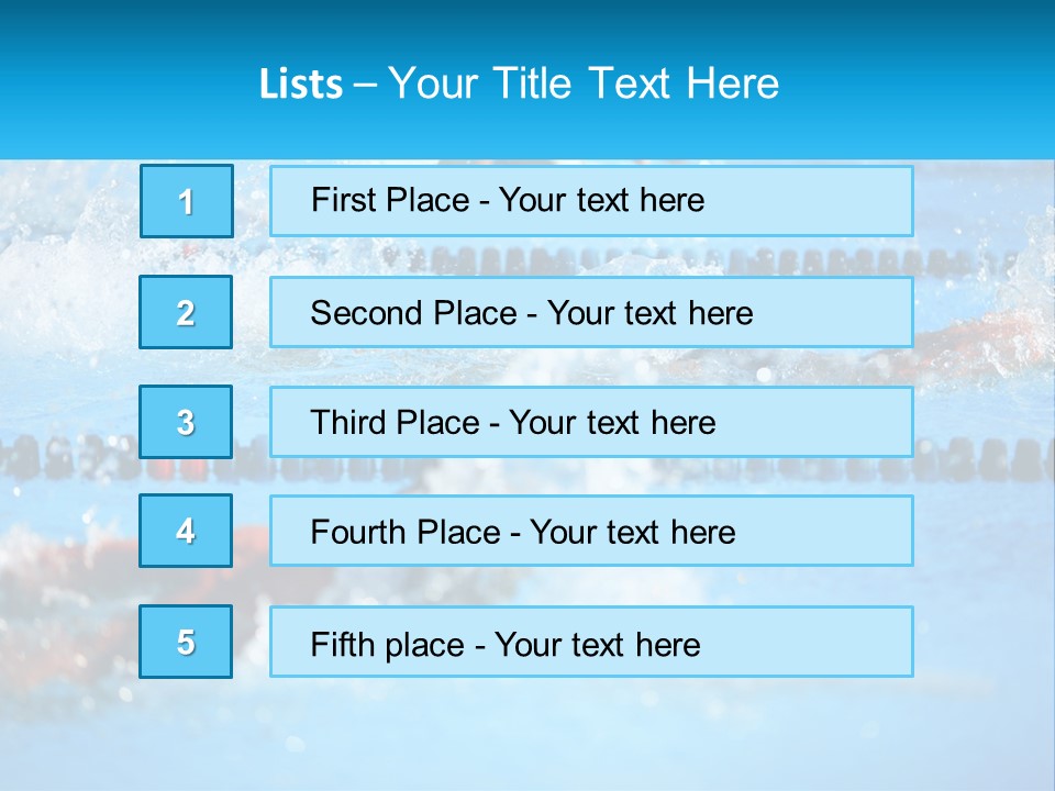 Swimming In The Pool PowerPoint Template