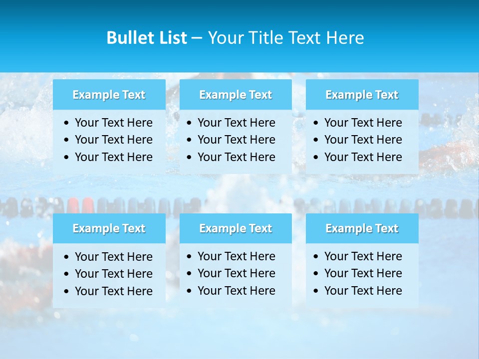 Swimming In The Pool PowerPoint Template