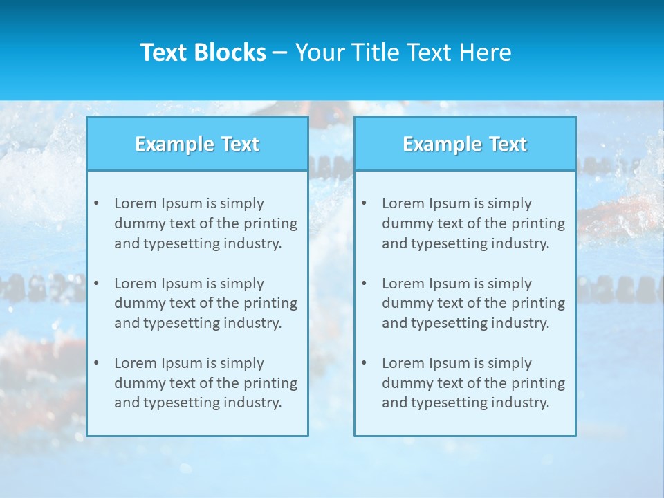 Swimming In The Pool PowerPoint Template